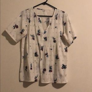 Casual white work top